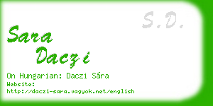 sara daczi business card